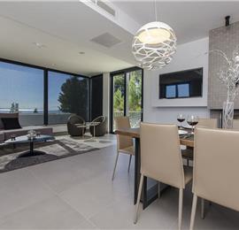 5 bedroom beachfront villa with heated pool near Omis, sleeps 9